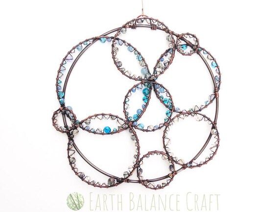 Water Bubbles Suncatcher Circle Art Geometric Decor Sparkly Etsy