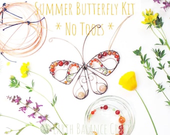Wire Butterfly Kit: Craft Project Without Tools / Materials Only