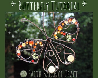 Draht Schmetterling Suncatcher Tutorial: Perlenprojekt (PDF Download)