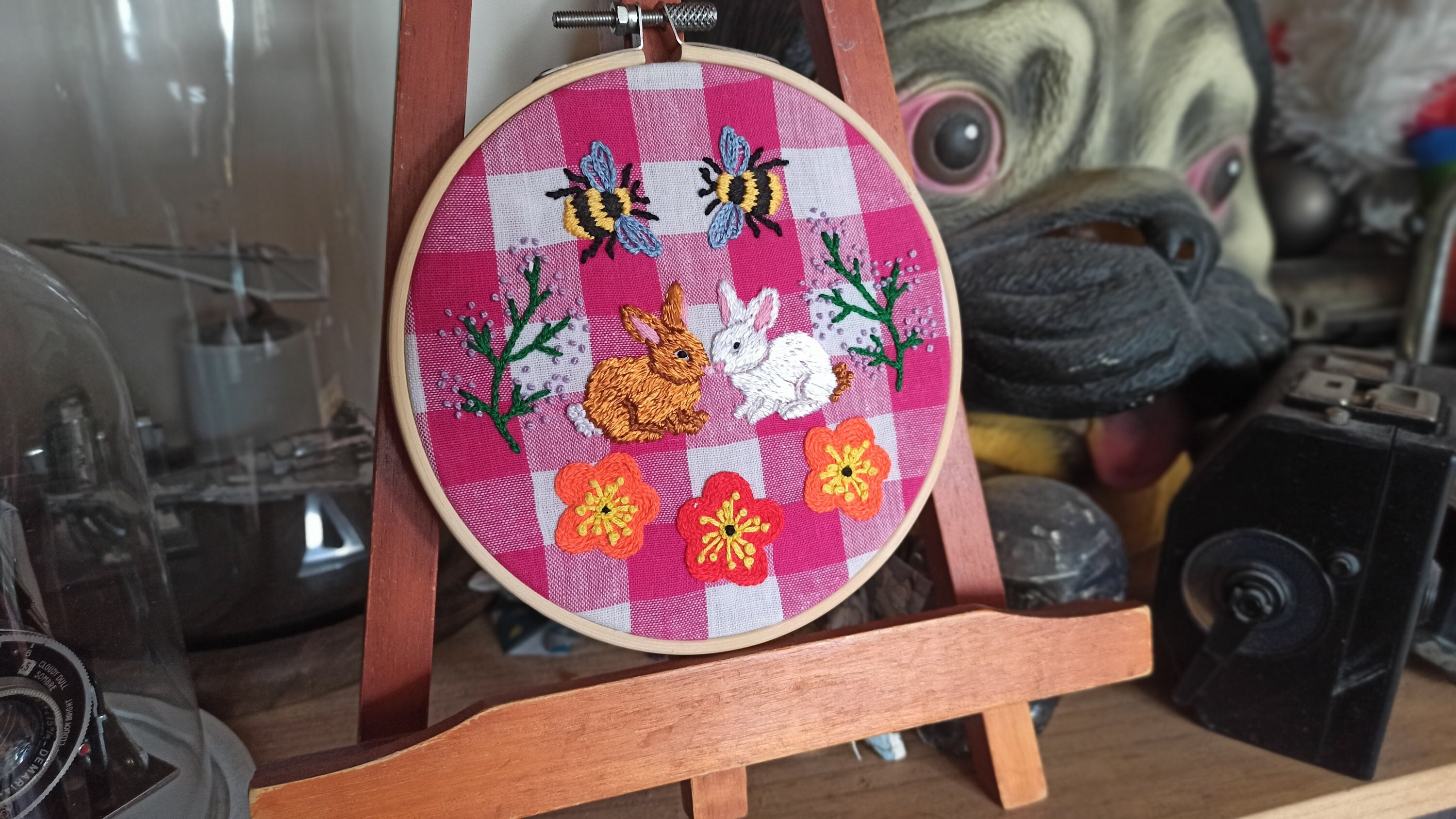 Printemps - Décoration Tableau en Broderie.