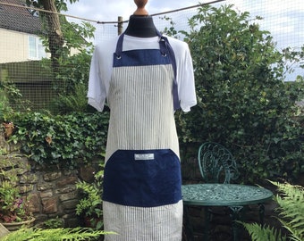 Men's BBQ Apron, Traditional English Butcher's Apron, BBQ, BBQ Wear, Manly Apron, Father's Day, Father's Day Gift