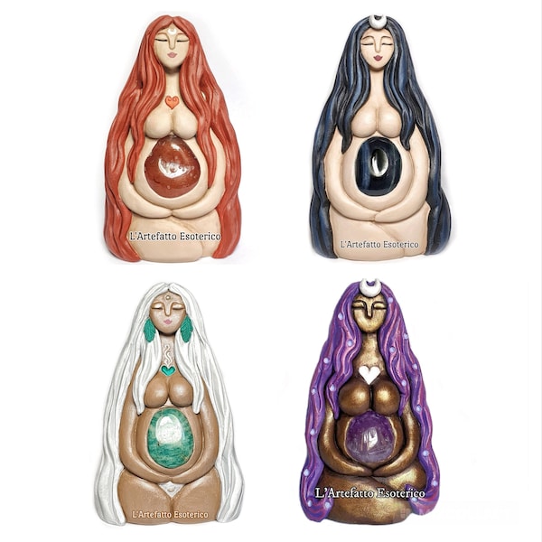 Mother Goddess, shamanic figurine (statuette, statue) (two colors) 10cm - 3,90 inches 