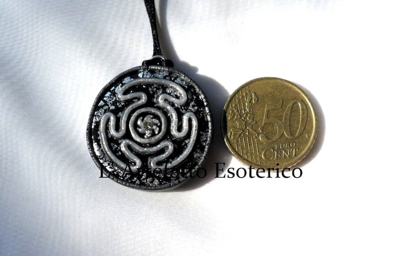 Collana Ruota Di Ecate In Acciaio Inox - Ciondolo Strophalos, Amuleto Pagano Wicca, 60cm - Foto 11