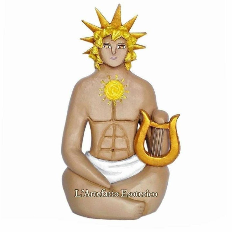Apolo dios del Sol (estatua, estatuilla) (altura 10 cm) imagen 2