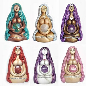 Mother Goddess, shamanic figurine (statuette, statue) (two colors) 10cm - 3,90 inches