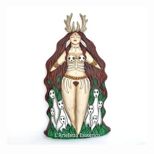 Shaman Goddess (pagan altar statuette) 13 cm without horns