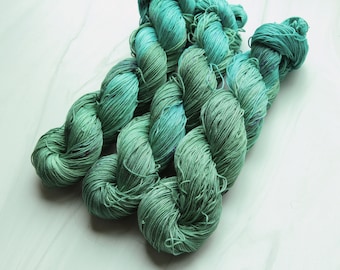 Pisces - Cotton Fingering - Ready to Ship - Cotton Yarn - hand dyed cotton yarn, 100% pima cotton, 100g skein, vegan yarn - LeRoo Cotton