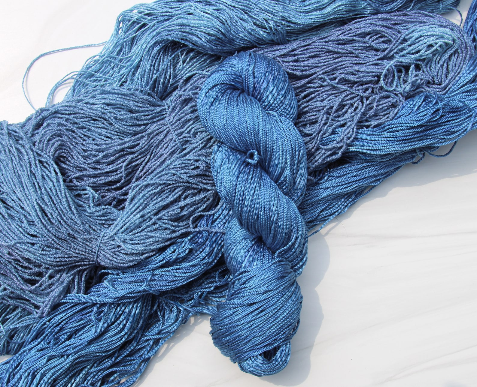 Denim Dyed to order Cotton Yarn hand dyed cotton yarn Etsy