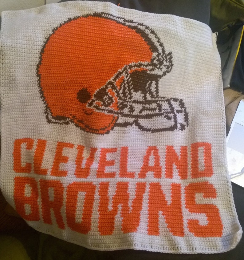 PATTERN Cleveland Browns Baby Blanket Etsy