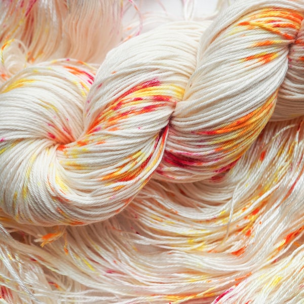 Georgia Peach - Hand Dyed Cotton Yarn - Dyed to Order, 100g skeins -  available as Tencel, Vegan Sock, Bamboo Linen, Pima & Organic Cotton