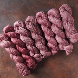 Princess of Heart - Hand Dyed Yarn - Dyed to Order, 100g skeins - available as Tencel, Vegan Sock, Bamboo Linen, Pima and Organic Cotton
