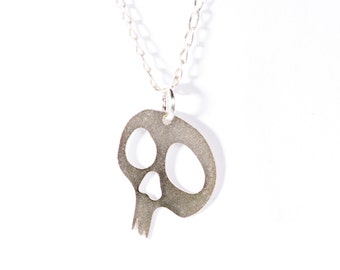 Collana Gotica A Forma Di Cuore Con Teschio E Zircone Rosso – Argento 925, Per Donne E Ragazze, JERWLI