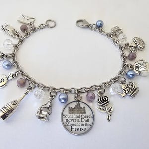 Downton Abbey Castle Inspired Charm Bracelet: Vintage Style Jewelry Gift