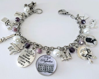 Orgullo y prejuicio de Jane Austen, Libro de Jane Austen, Lizzie, Sr. Darcy, Joyas de Jane Austen, Regalo de Jane Austen, Regalo de Orgullo y prejuicio