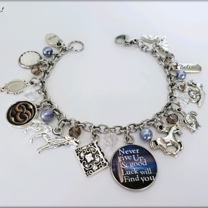 Neverending Story Charm Bracelet: Stainless Steel Book Jewelry