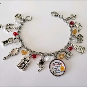 Beauty and The Beast Story Book Inspired, Beauty and The Beast Gift Bracelet, Princess, Tale As Old As Time Story, Beauty Belle Rose
