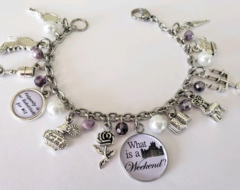 Downton Abbey Castle Mansion, Abbey Jewelry,  Downton Mansion theme Bracelet, Period Drama Vintage bracelet, Downton Violet  Gift