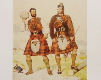 MACKINTOSH HIGHLANDERS, Archibald & Alexander - Reproduction of Victorian Watercolor by MacLeay - 11 3/4 in. (29.8 cm) x 16 1/2 in. (42 cm)
