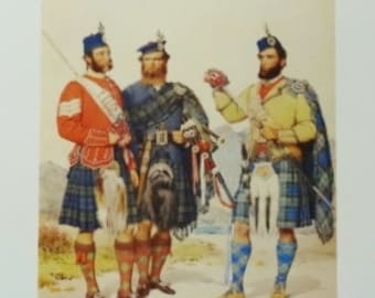 SUTHERLAND & MACKAY HIGHLANDERS - Soldiers - Reproduction of Victorian Watercolor by MacLeay - 11 3/4 in. (29.8 cm) x 16 1/2 in. (42 cm)