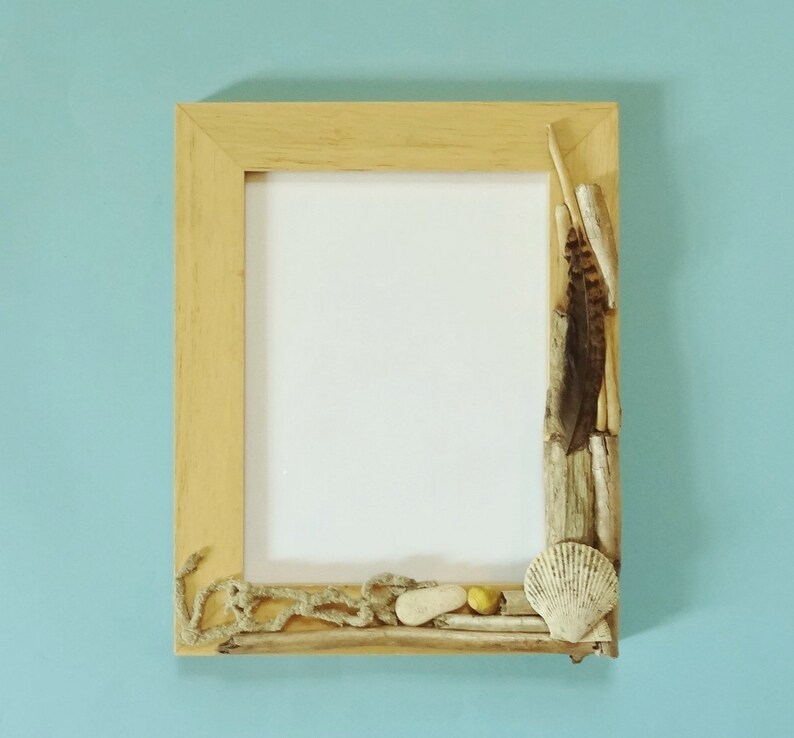 SCOTTISH ISLANDS FRAME Beach Collage on Light Wood Wall or Table Easel