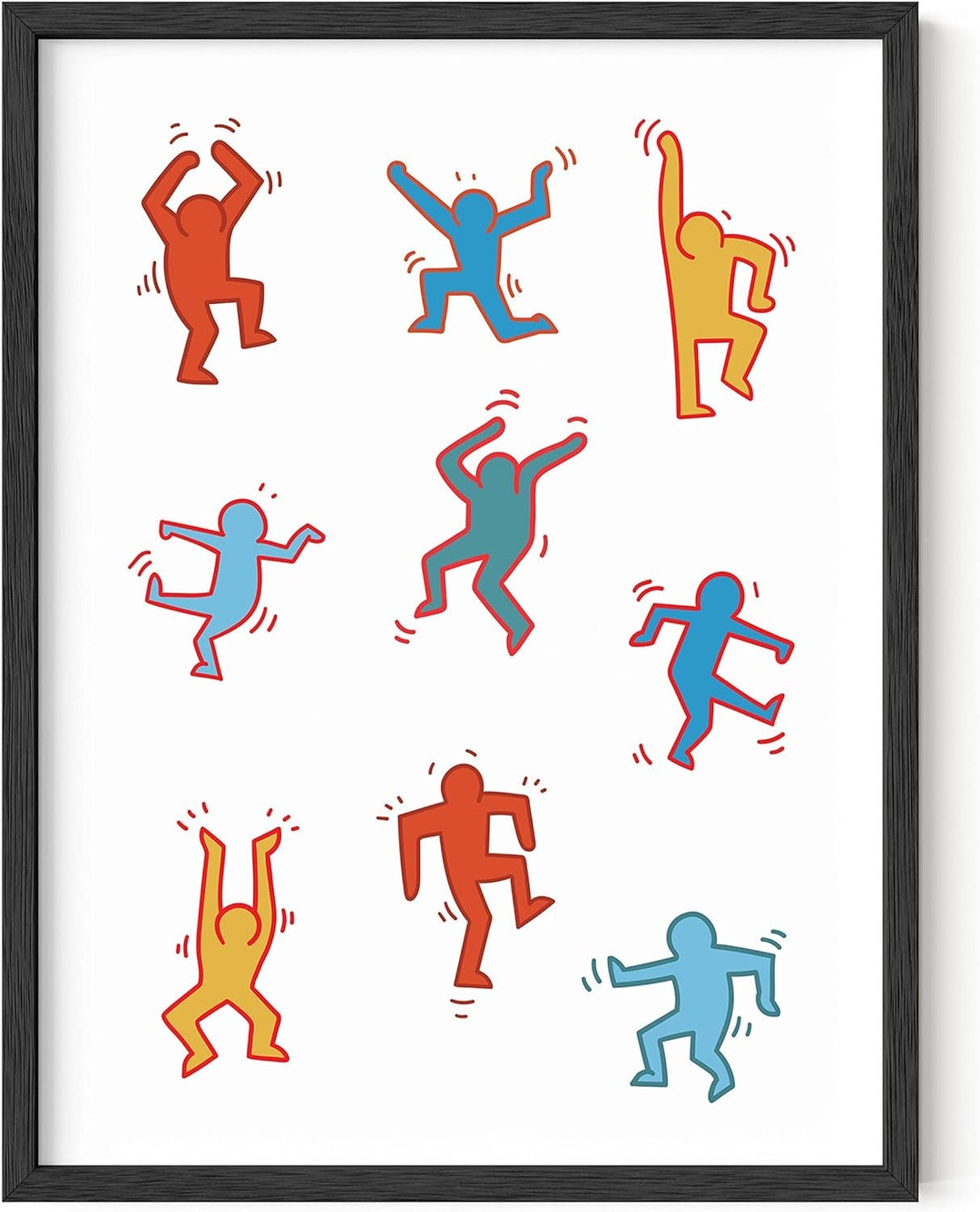 Keith Haring Poster Dance Figures Wall Art Print Famous - Etsy