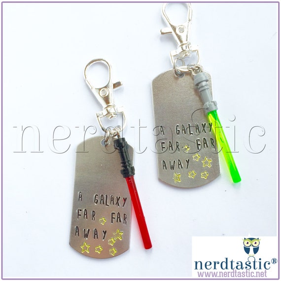 Items similar to Nerdy Hand Stamped Keychain, Fandom Gift, Keychain for
