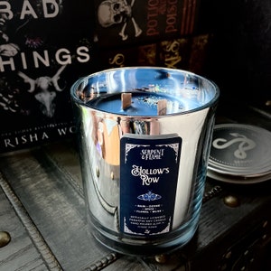 Hollow&#39;s Row, Rain Ozone Musk Candle, Officially Licensed Trisha Wolfe, Hollow&#39;s Row Lovely Bad Things, Spicy Smutty Bookish