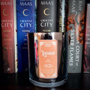 Lehabah, Anise Apple Candle, Officially Licensed Sarah J Maas Crescent City Bryce House of Earth and Blood Bookish Quotes