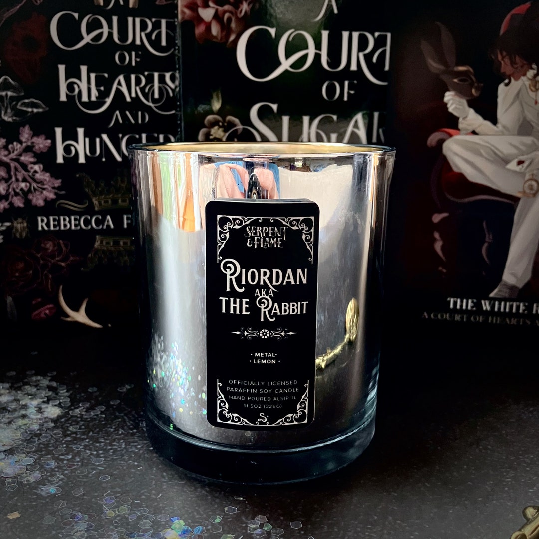 Riordan Aka the Rabbit, Metal Lemon Candle, Officially Licensed Rebecca