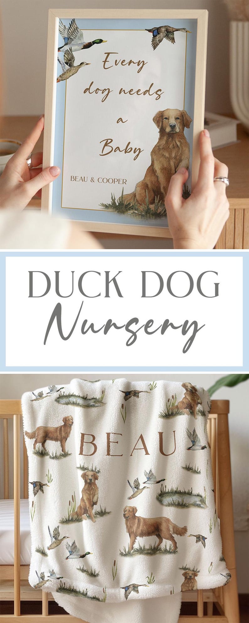 Duck Dog Nursery Decoration