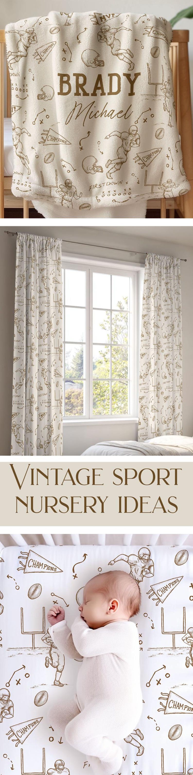 Vintage Sport nursery decoration