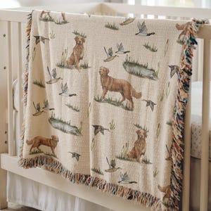 Hunting Theme Nursery Crib Blanket Mallard Duck Baby Shower Gift