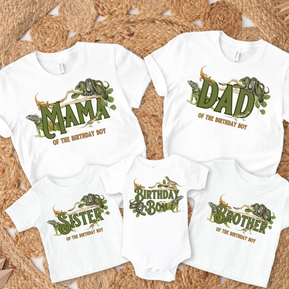 Reptile Birthday Shirt Matching Custom Reptile Shirt Family Outfit Matching Tshirt Reptile Party Personalized Birthday Shirt Boy Reptile