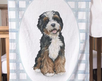Personalized Dog Blanket Custom Dog Breed Gift for Baby New Puppy Gift for Dog Owners Custom Pet Memorial Blanket Keepsake Gift for Pet Loss