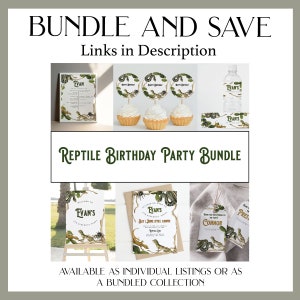 Reptile Birthday Party Bundle