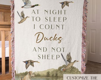 Duck Hunting Blanket Baby Boy Custom Blanket Mallard Duck Nursery Decor Personalized Baby Shower Gift Duck Baby Blanket Custom Dog Blanket