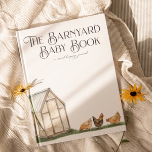 Farm Baby Book Baby Shower Gift Western Baby Memory Book Gift for New Baby Boy First Year Book Baby Milestone Book Gender Neutral Baby Gift