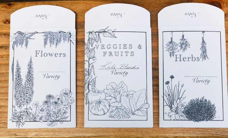 printable seed packet seed envelopes seed saving template