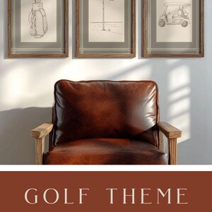 Golf theme office decor Printable wall art collection