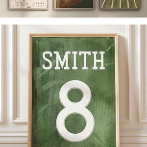 Football Decor Personalized Sport Theme Nursery Football Print Set of 3 Personalized Sport Name Sign Football Wall Art Custom Name Print Boy image 16