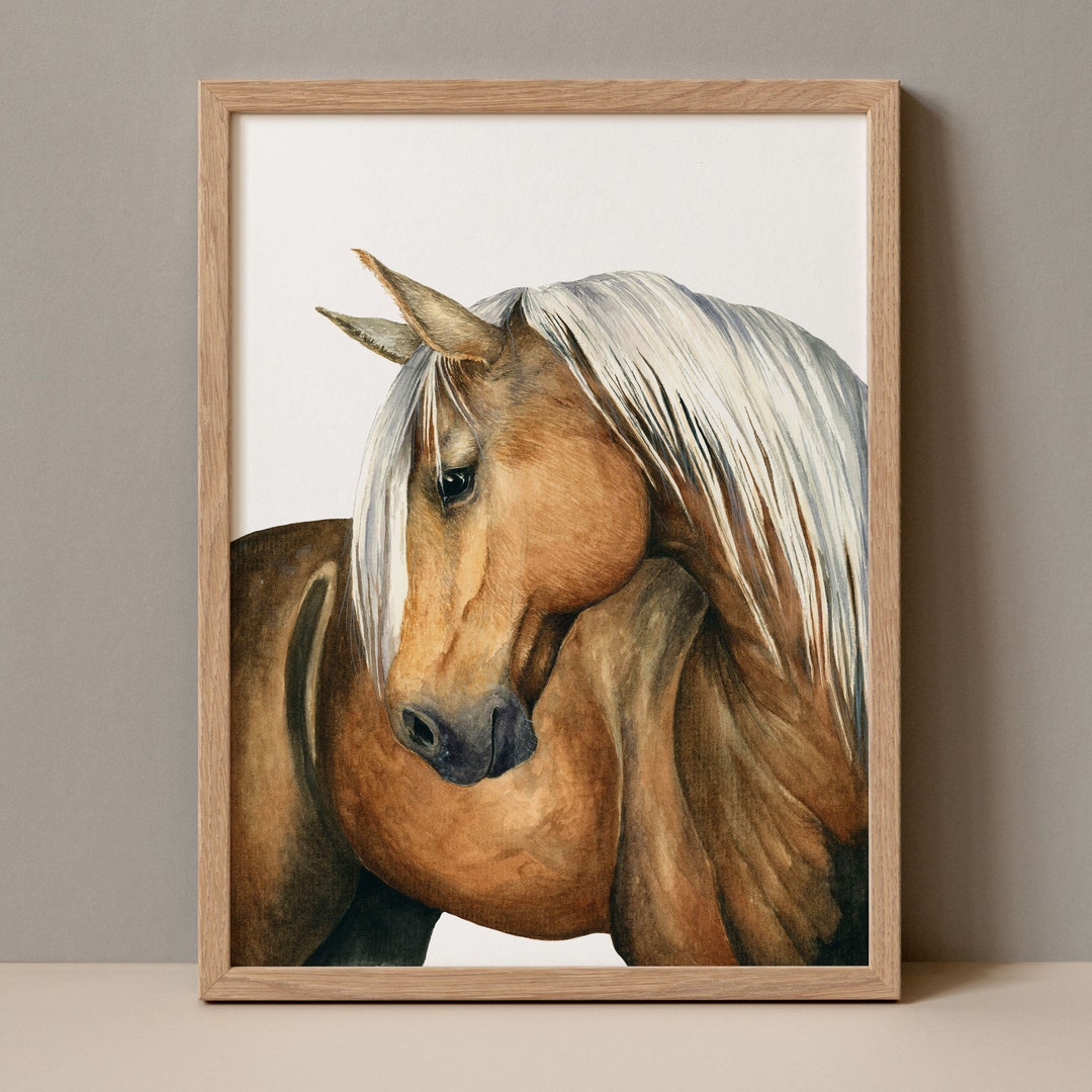 Horse Lover Horse Art Print Illustrative Art Farm House Wall Art