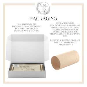 May include: Image detailing print packaging. Framed prints are boxed with protective corners. Unframed prints up to 11x14 inches are shipped flat, larger ones rolled in a tube. A shipping upgrade is available for larger prints.