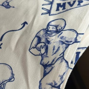 Football Curtain Vintage Sport Nursery Drapes Sport Theme Boy Room Decor Football Bedroom Window Treatment Partial Blackout Curtain Panel zdjęcie 10