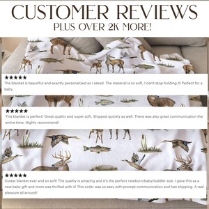 Hunting Baby Blanket Mallard Duck Blanket Boy Personalized Newborn Name Blanket Woodland Baby Shower Gift Custom Deer Hunt Fishing Nursery image 12