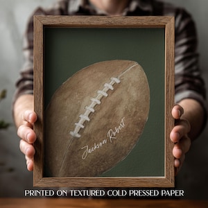 Personalized Art print football lovers gift idea