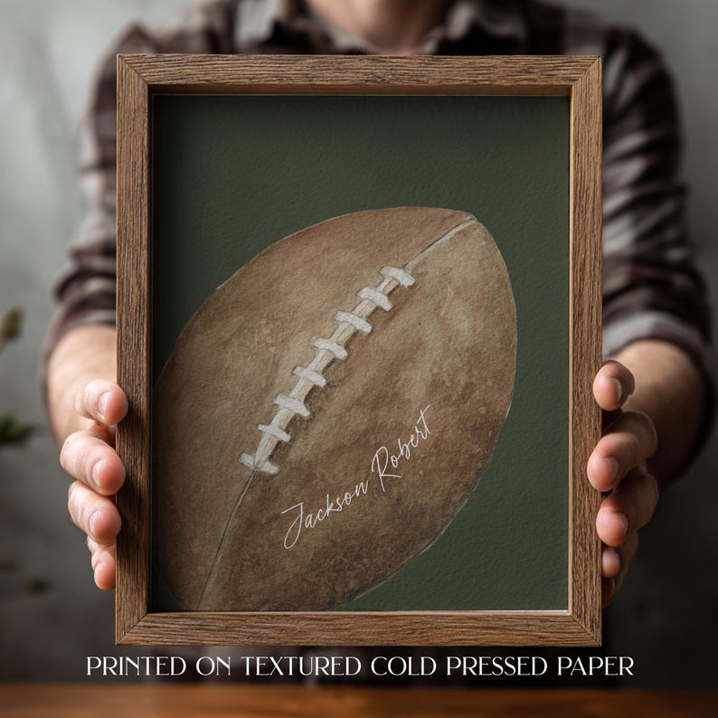 Personalized Art print football lovers gift idea