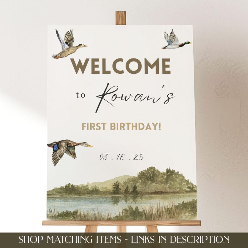 Mallard Duck Welcome Sign