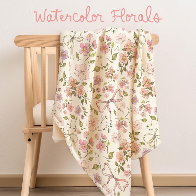 Coquette Blanket Floral Personalized Blanket Baby Girl Floral Baby Blanket Custom Baby Gift Girl Baby Shower Gift New Baby Mom Gift Blanket