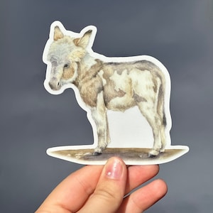 Burro pegatina bebé burro calcomanía para portátil pegatina burro regalo pegatina burro botella de agua pegatina granja animal pegatina diario granja animal