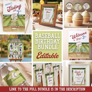Baseball Invite Boy 3rd Birthday Editable Template Sliding into 3rd Baseball Birthday Invitation Toddler Boy Birthday Editable Invite Canva image 7